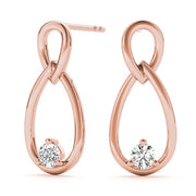 18K Rose Gold 1/15 ct tw All Studs & Stud Mounts Diamond Earring