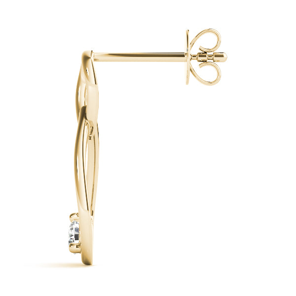 14K Yellow Gold 1/15 ct tw All Studs & Stud Mounts Diamond Earring