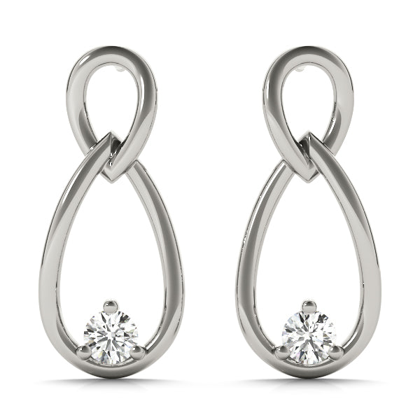 14K White Gold 1/15 ct tw All Studs & Stud Mounts Diamond Earring