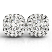 14K Rose Gold 3/4 ct tw Halo Diamond Earring
