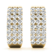14K Yellow Gold 1/2 ct tw J-Hoops Diamond Earring