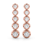 18K Rose Gold 3/8 ct tw New Style Diamond Earring