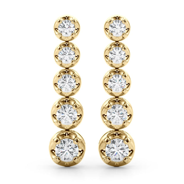 14K Yellow Gold 3/8 ct tw New Style Diamond Earring