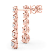 18K Rose Gold 3/8 ct tw New Style Diamond Earring