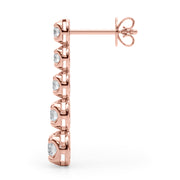 18K Rose Gold 3/8 ct tw New Style Diamond Earring