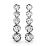 14K White Gold 3/8 ct tw New Style Diamond Earring