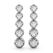 14K White Gold 3/8 ct tw New Style Diamond Earring