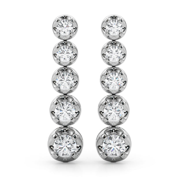 14K White Gold 3/8 ct tw New Style Diamond Earring