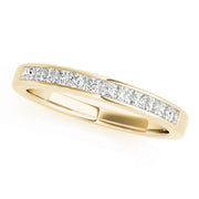 14K Yellow Gold Square Diamond Wedding Ring