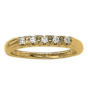 5-Stone Round Diamond Wedding Band