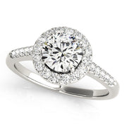 Round Diamond Halo Engagement Ring