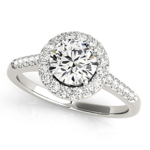 Round Diamond Halo Engagement Ring
