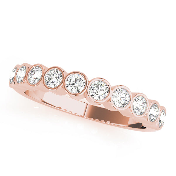 18K Rose Gold Diamond Wedding Ring