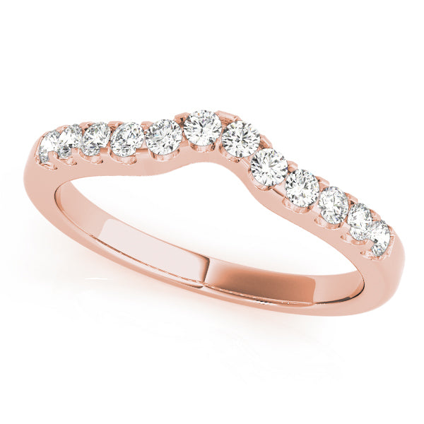 18K Rose Gold Diamond Wedding Ring