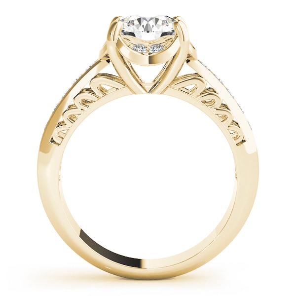 18K Yellow Gold 1 1/6 ct tw Single Row Diamond Engagement Ring