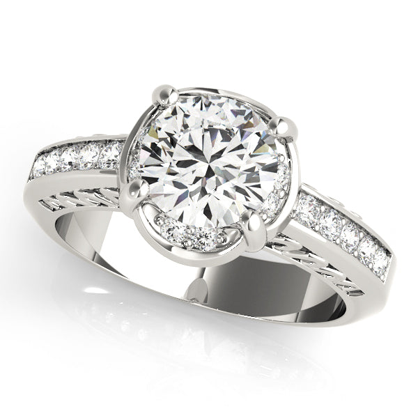1.0 CT Round Diamond Single Row Ring