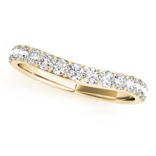 18K Yellow Gold 1/2 CT Diamond Wedding Band