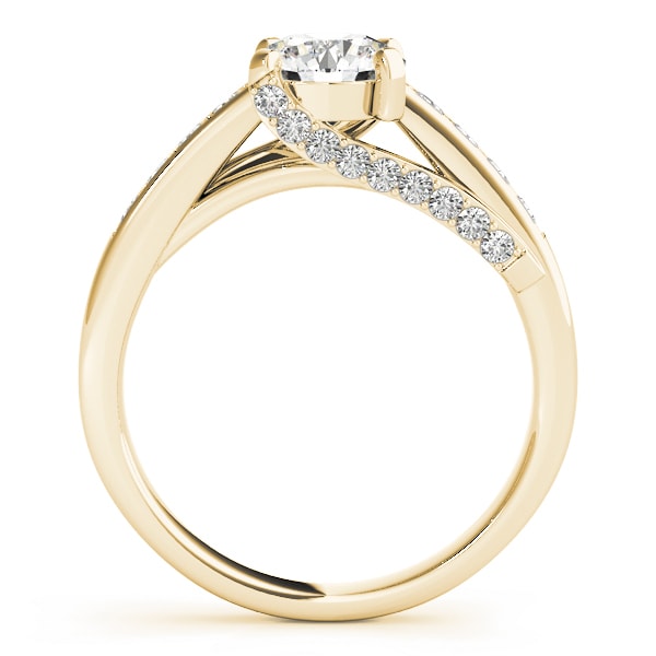 18K Yellow Gold 1 1/3 ct tw Single Row Diamond Engagement Ring