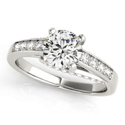 1 CT Round Diamond Engagement Ring