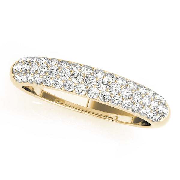 14K Yellow Gold 1/2 ct tw Pave Diamond Wedding Ring