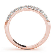18K Rose Gold 1/2 ct tw Pave Diamond Wedding Ring