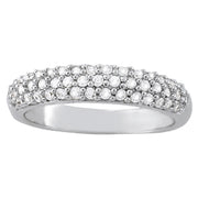 Round Diamond Pave Wedding Band