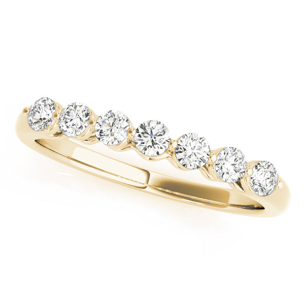 14K Yellow Gold Round Diamond Wedding Ring