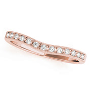 Rose Gold 1/8 CT Diamond Wedding Band