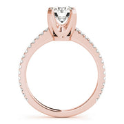 14K Rose Gold 1 1/4 ct tw Single Row Diamond Engagement Ring