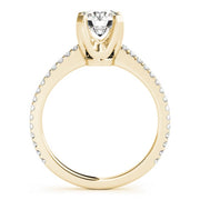 18K Yellow Gold 2 1/4 ct tw Single Row Diamond Engagement Ring