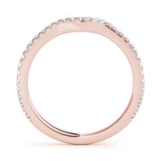 18K Rose Gold 1/4 ct Diamond Wedding Band