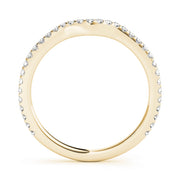 18K Yellow Gold 1/4 CT Diamond Wedding Band