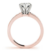 18K Rose Gold 1 1/2 ct tw Single Row Diamond Engagement Ring