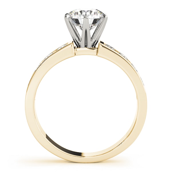 14K Yellow Gold 1 1/2 ct tw Single Row Diamond Engagement Ring
