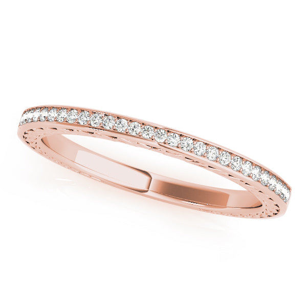 18K Rose Gold Diamond Wedding Ring