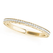 14K Yellow Gold Diamond Wedding Band Ring