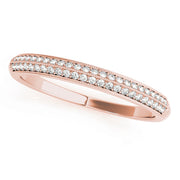 14K Rose Gold Pave Diamond Wedding Ring