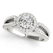 Round Diamond Halo Engagement Ring