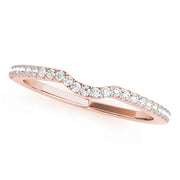 Rose Gold Diamond Wedding Band | 14K Bridal Ring