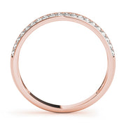 18K Rose Gold 1/5 ct tw Pave Diamond Wedding Ring