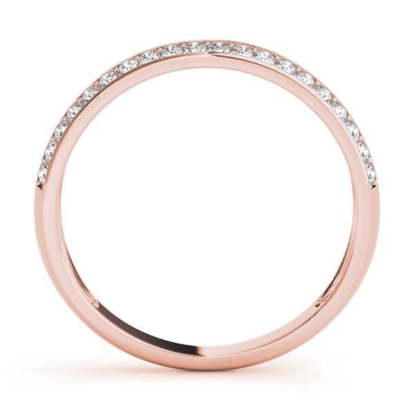 18K Rose Gold 1/5 ct tw Pave Diamond Wedding Ring