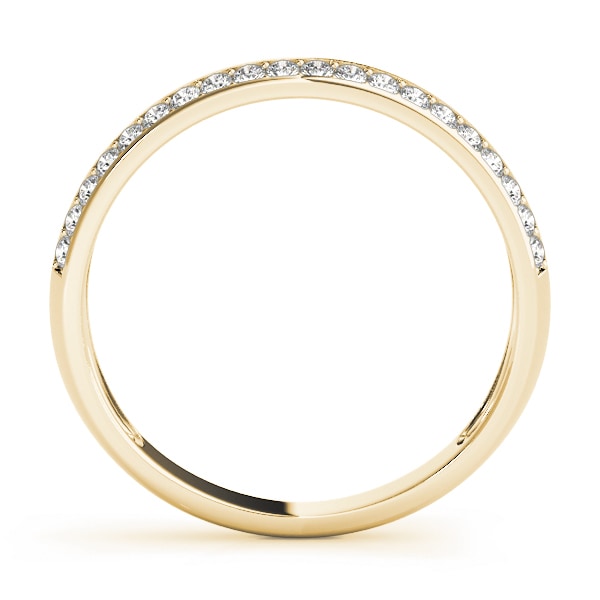 14K Yellow Gold 1/5 ct tw Pave Diamond Wedding Ring
