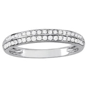 Platinum 1/5 ct tw Pave Diamond Wedding Ring