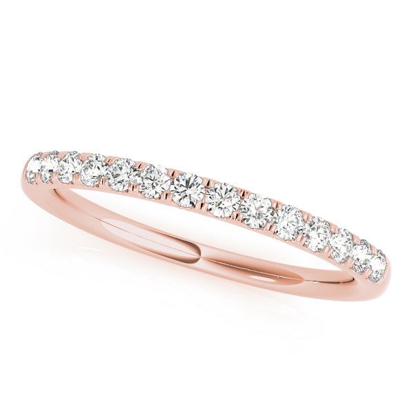 14K Rose Gold 1/4 ct tw Diamond Wedding Ring