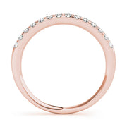 14K Rose Gold 1/4 ct tw Diamond Wedding Ring