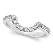 14K White Gold Round Diamond Wedding Ring