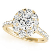 14K Yellow Gold 1 7/8 ct tw Halo Diamond Engagement Ring
