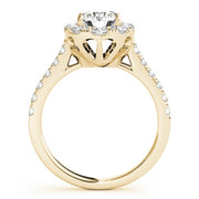 14K Yellow Gold 1 7/8 ct tw Halo Diamond Engagement Ring