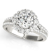 Round Diamond Halo Engagement Ring