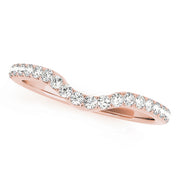 18K Rose Gold Round Diamond Wedding Ring
